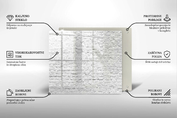 Tagliere in vetro temperato Muro di mattoni