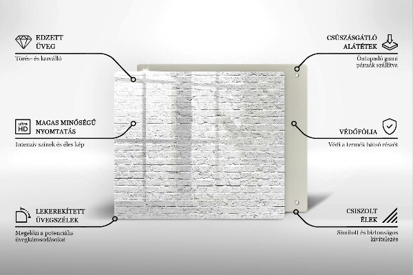 Tagliere in vetro temperato Muro di mattoni