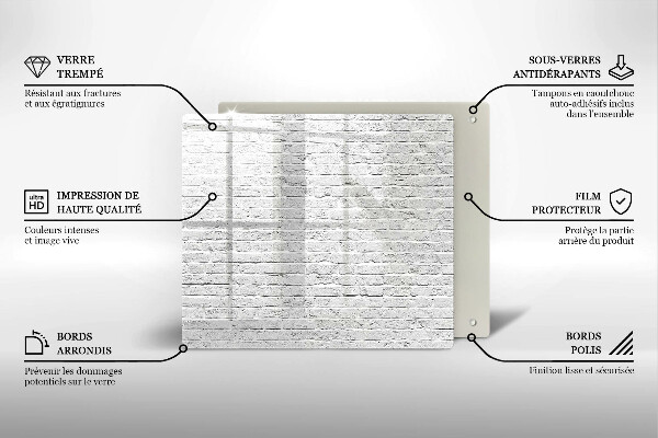Tagliere in vetro temperato Muro di mattoni
