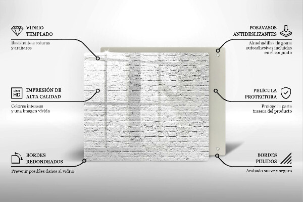 Tagliere in vetro temperato Muro di mattoni