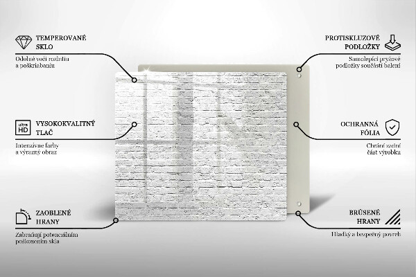 Tagliere in vetro temperato Muro di mattoni