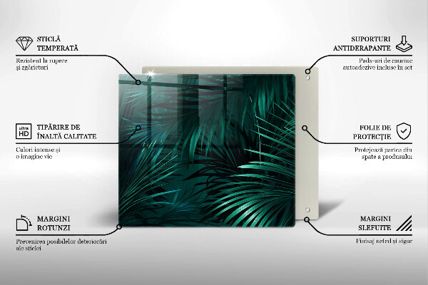 Tagliere in vetro Foglie selvagge della giungla