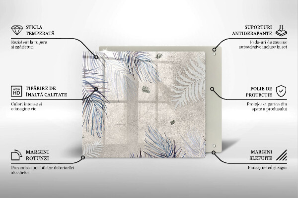 Tagliere in vetro Foglie sottili