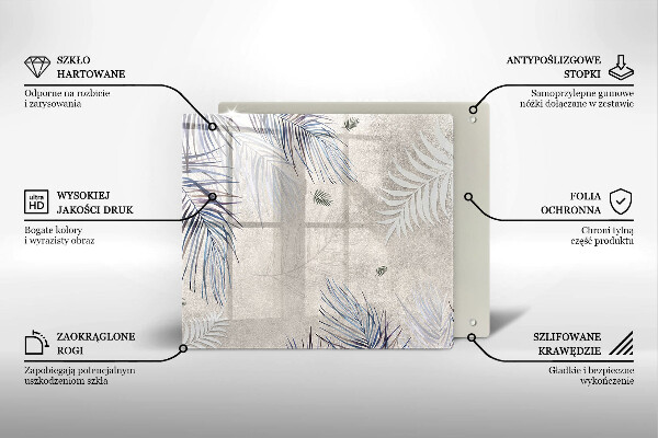 Tagliere in vetro Foglie sottili