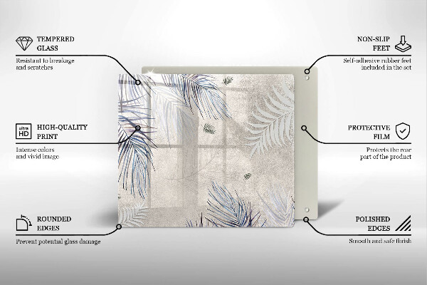 Tagliere in vetro Foglie sottili