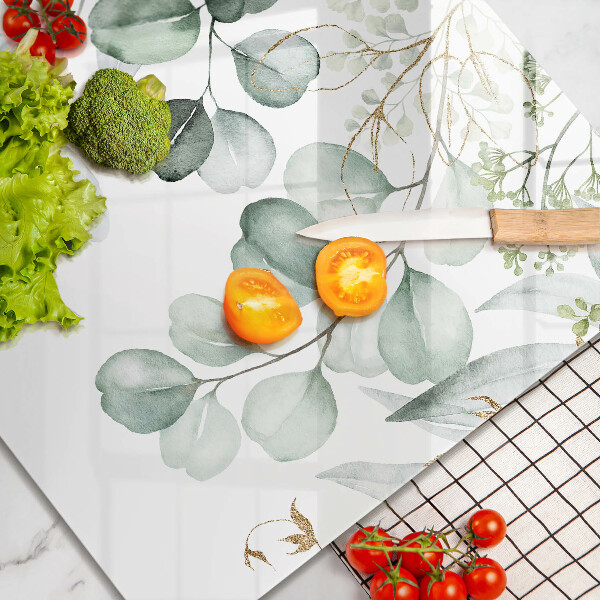 Tagliere in vetro Piante dipinte