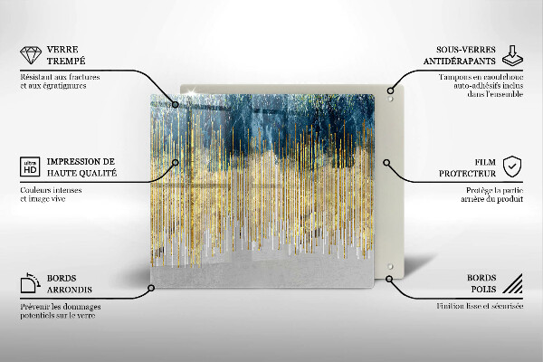 Tagliere in vetro Astrazione del designer