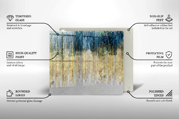 Tagliere in vetro Astrazione del designer