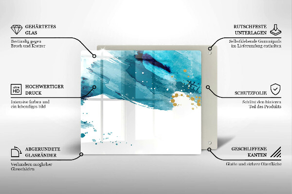 Tagliere in vetro Macchie blu