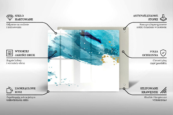 Tagliere in vetro Macchie blu