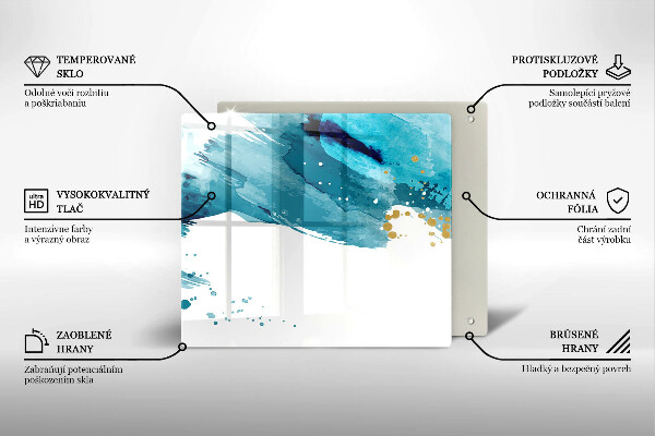 Tagliere in vetro Macchie blu