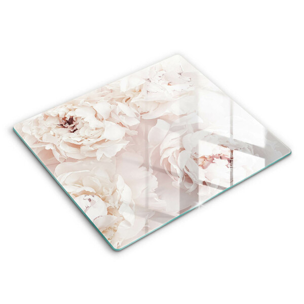 Tagliere in vetro Peonie pastello