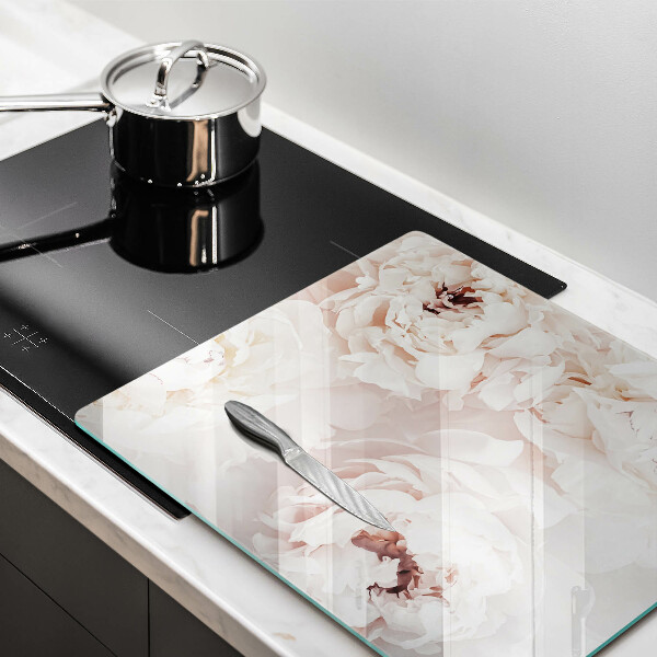 Tagliere in vetro Peonie pastello