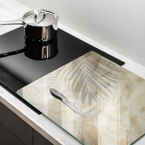 Tagliere in vetro Foglie di palma e sabbia