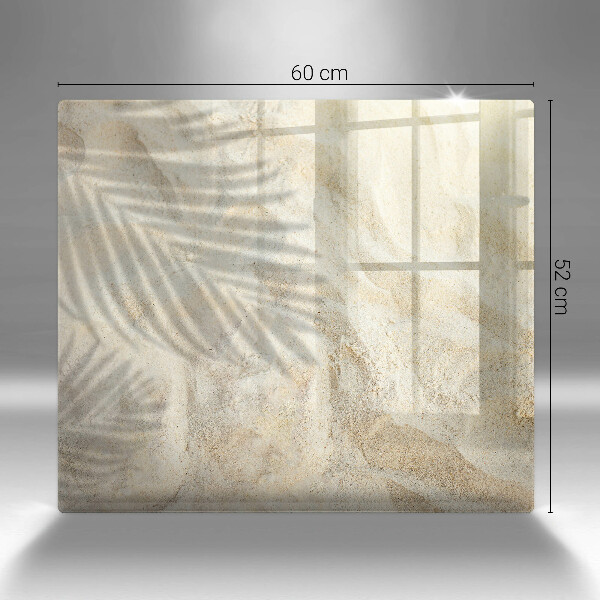 Tagliere in vetro Foglie di palma e sabbia