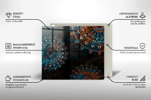 Tagliere in vetro Ruote vintage boho