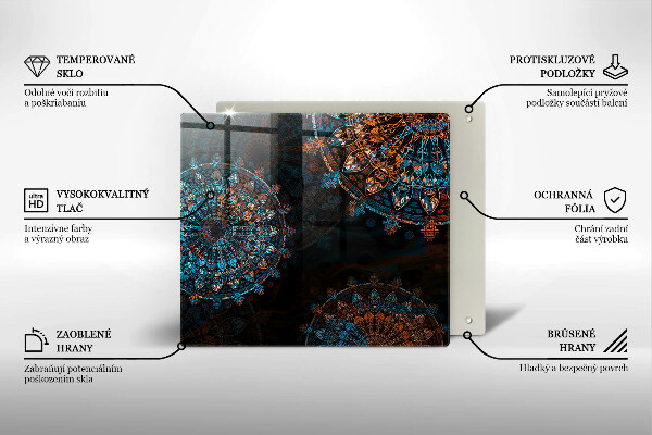 Tagliere in vetro Ruote vintage boho