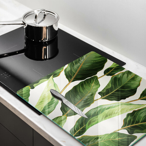 Tagliere in vetro temperato Foglie di banana