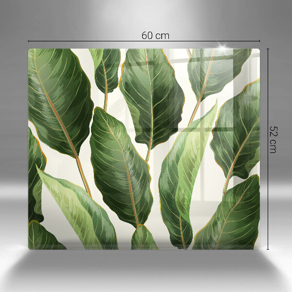 Tagliere in vetro temperato Foglie di banana