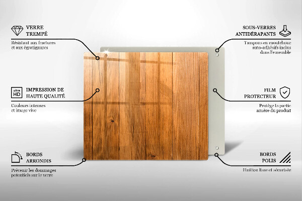 Tagliere in vetro temperato Tavole di legno