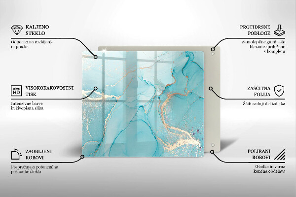 Tagliere in vetro temperato Astrazione di pietra