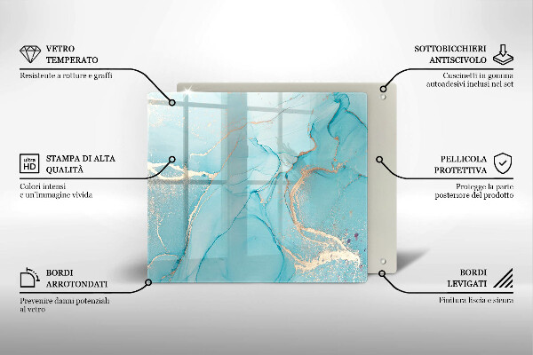 Tagliere in vetro temperato Astrazione di pietra