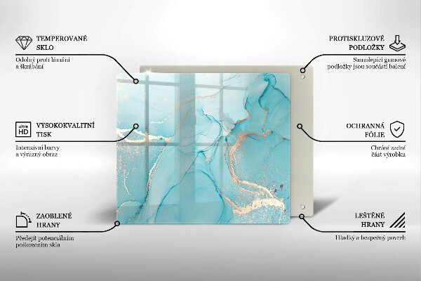 Tagliere in vetro temperato Astrazione di pietra
