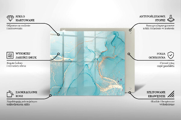 Tagliere in vetro temperato Astrazione di pietra