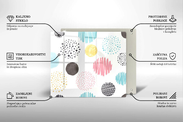 Tagliere in vetro temperato Forme dipinte