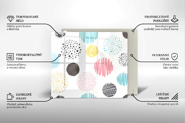 Tagliere in vetro temperato Forme dipinte