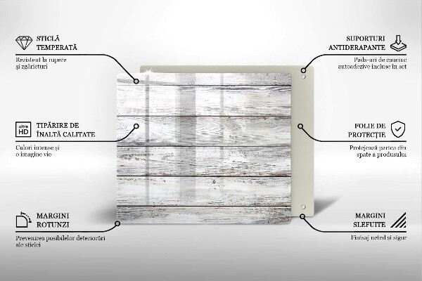 Tagliere in vetro temperato Tavole di legno luminose