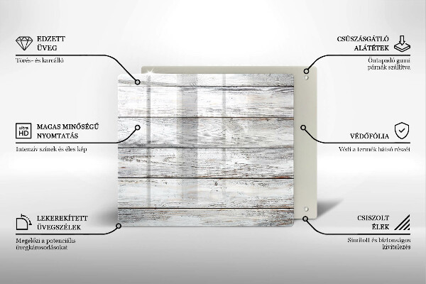 Tagliere in vetro temperato Tavole di legno luminose