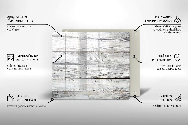 Tagliere in vetro temperato Tavole di legno luminose