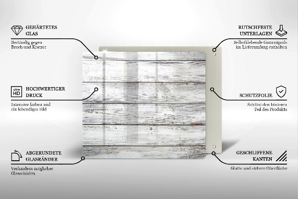 Tagliere in vetro temperato Tavole di legno luminose
