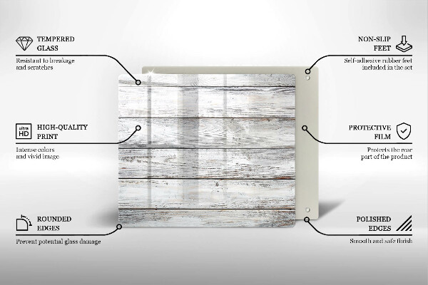 Tagliere in vetro temperato Tavole di legno luminose