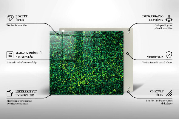 Tagliere in vetro temperato Pianta con foglie piccole