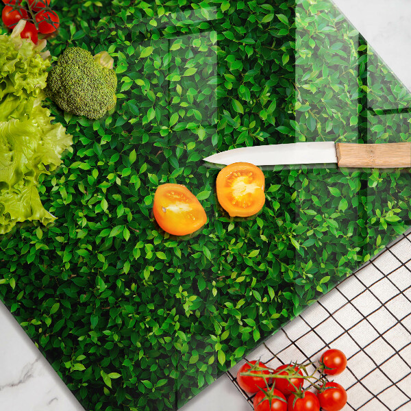 Tagliere in vetro temperato Pianta con foglie piccole