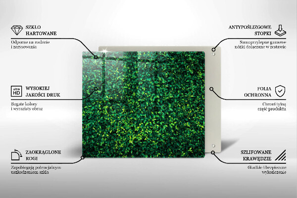 Tagliere in vetro temperato Pianta con foglie piccole