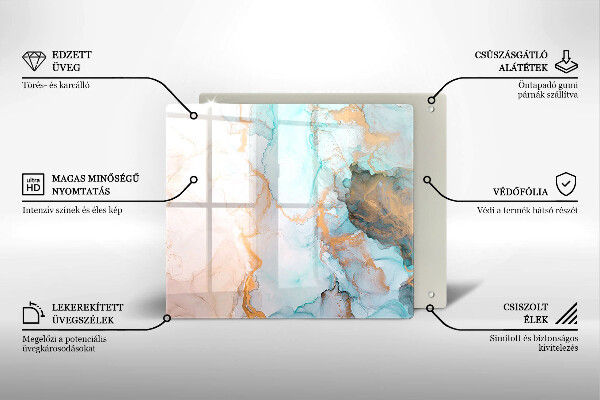 Tagliere in vetro temperato Astrazione del marmo