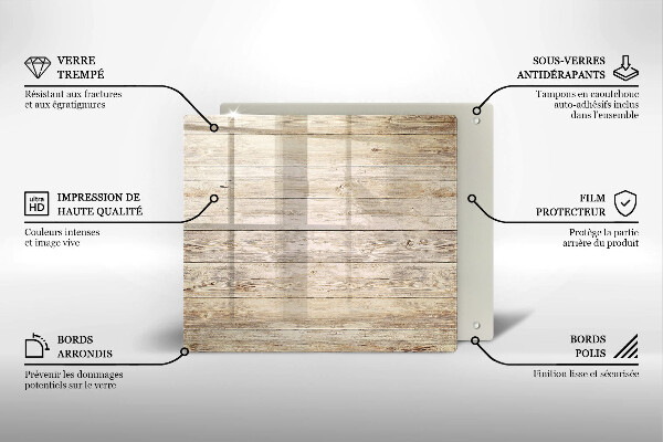 Tagliere in vetro temperato Tavole di legno