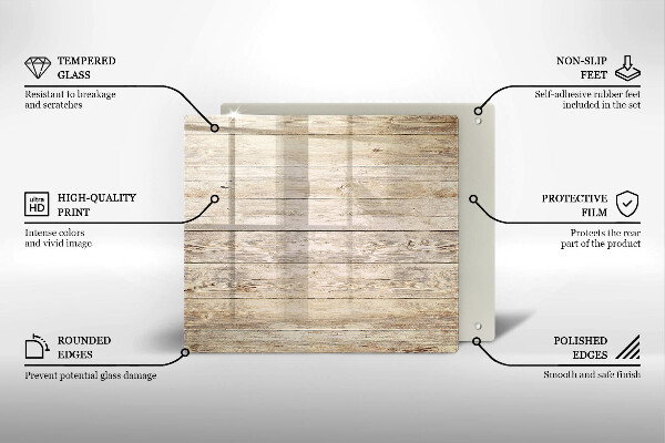 Tagliere in vetro temperato Tavole di legno