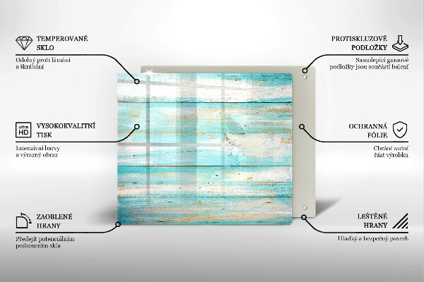Tagliere in vetro temperato Tavole in legno d'epoca