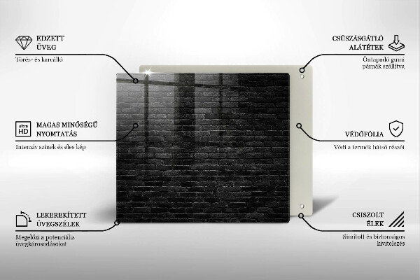 Tagliere in vetro temperato Muro di mattoni