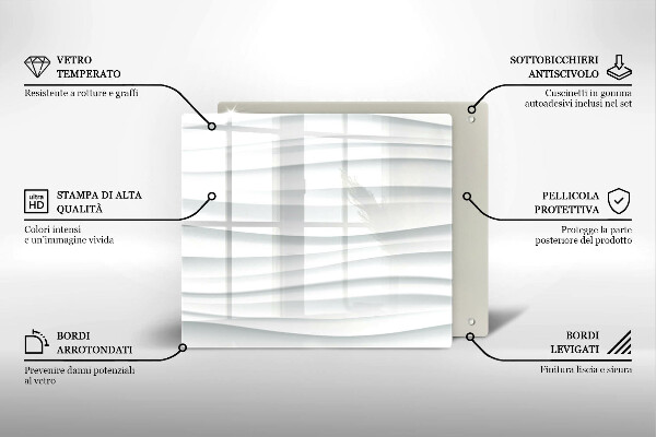 Tagliere in vetro temperato Struttura moderna