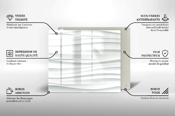 Tagliere in vetro temperato Struttura moderna