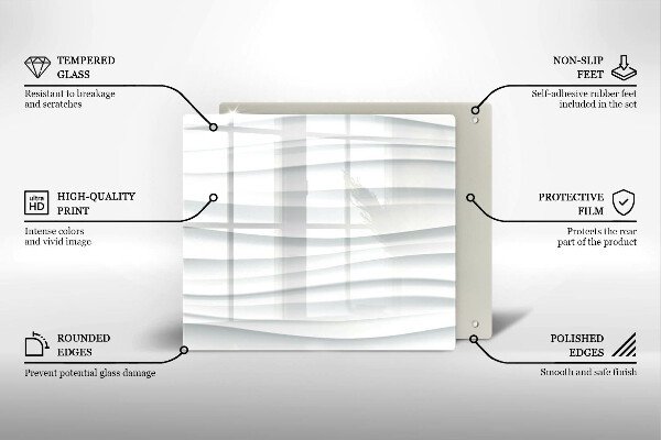 Tagliere in vetro temperato Struttura moderna