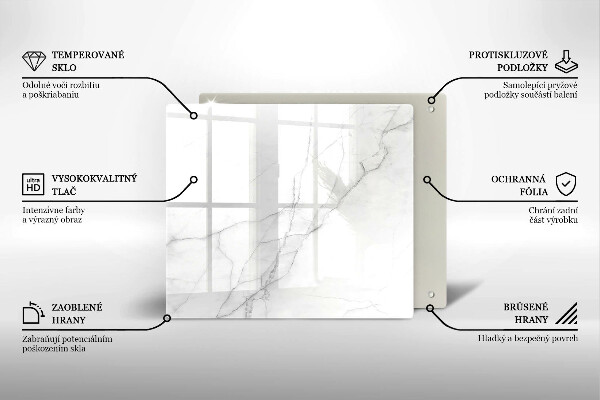 Tagliere in vetro temperato Sfondo di pietra di marmo