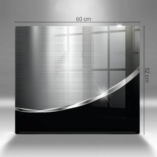 Tagliere in vetro temperato Astrazione con metallo