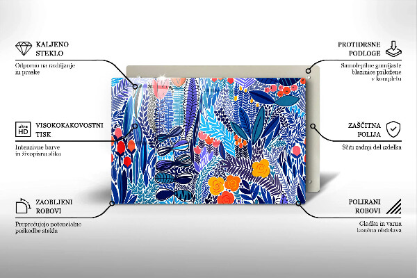 Tagliere in vetro Prato dipinto