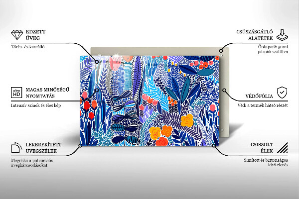 Tagliere in vetro Prato dipinto